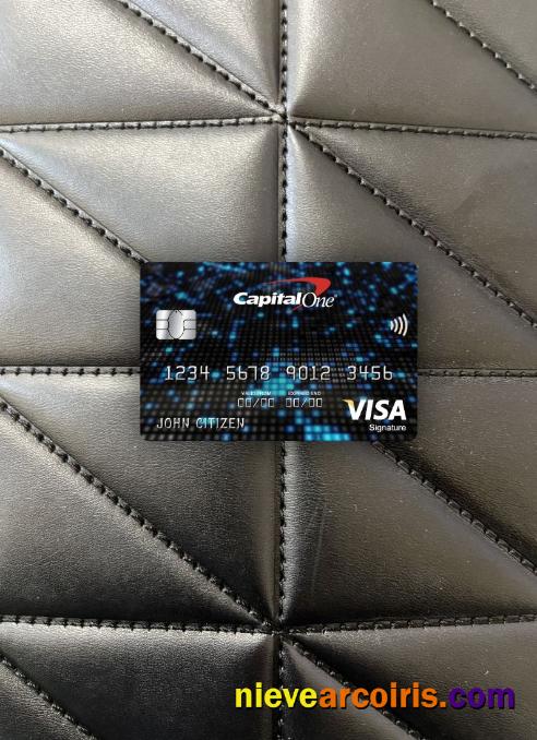 USA Capital One bank visa signature card photolook